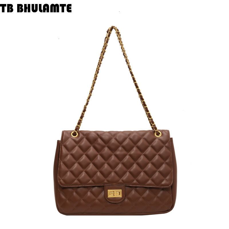Luxury Bag TB BHULAMTE Designer Bag Fashion Solid Color Versatile Women's Bag 2025 New Trend Large Capacity Quilted Chain Bag Stylish Single Shou