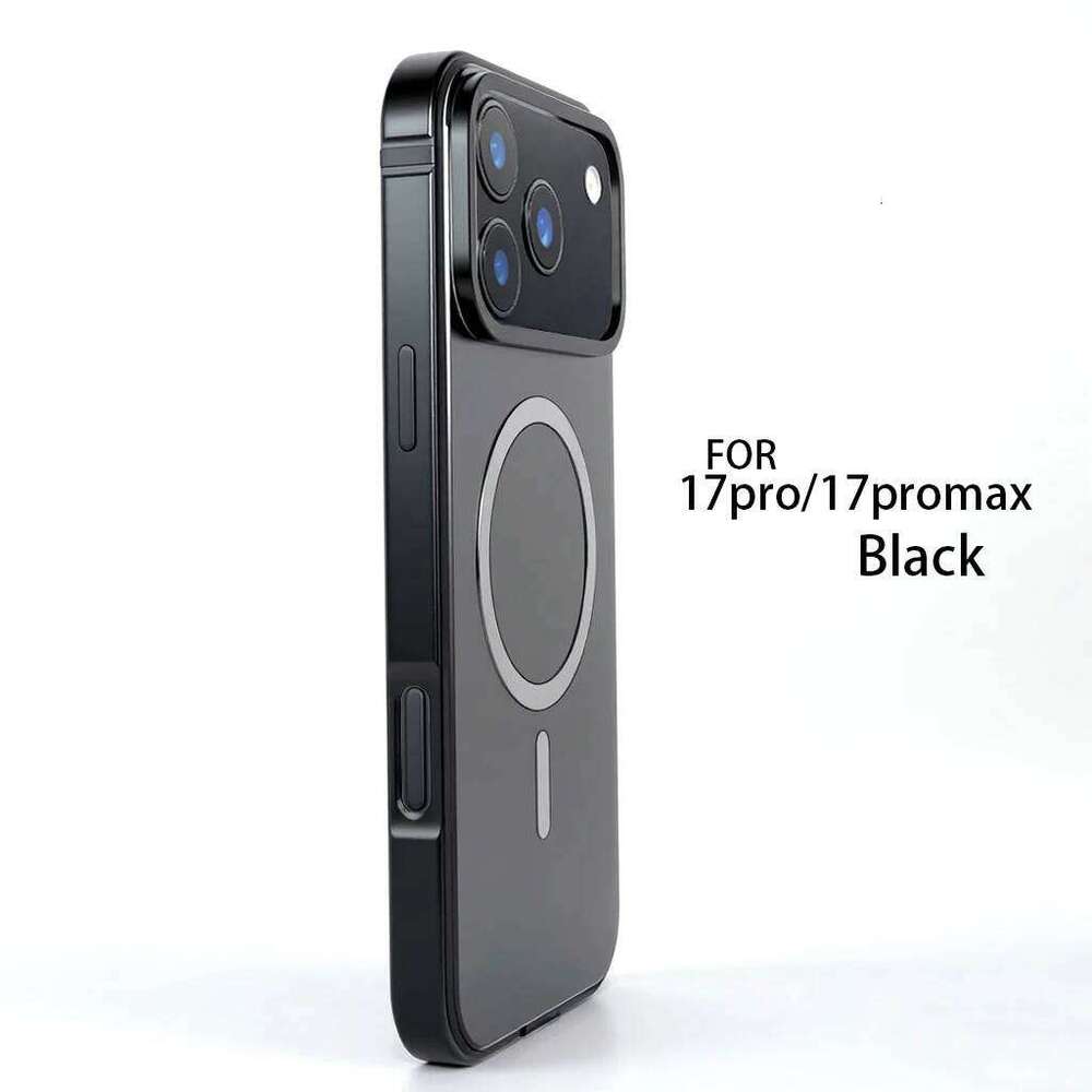 High End Magnetic Original Color Backplate Phone Case, For IPhone Pro 17 Promax Metal Frame Anti Drop Protection Hard Case