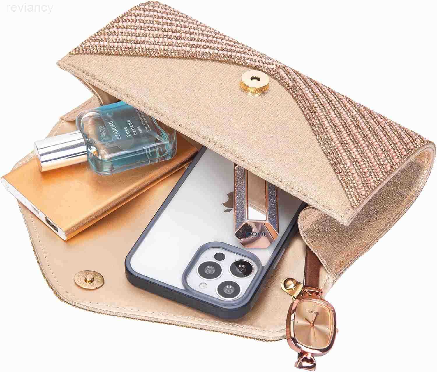 Womens Evening Handbags Envelope Clutch Purses Ladies Crossbody Bags Rhinestone Wedding Bag Shoulder Bag for WomenW250908
