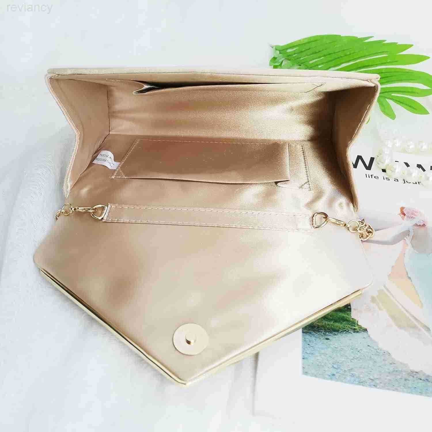 Evening Bags Women Clutch Purse Small Cute Classic Envelop Crossbody Handbag for Formal Wedding Party with Detachable ChainW250908