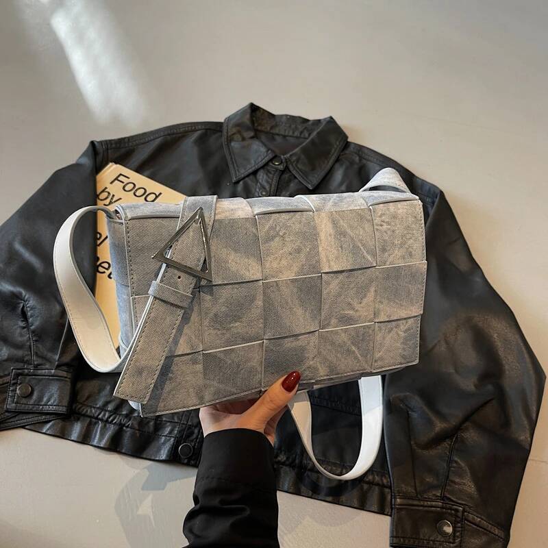 2025 new collection 2025 Leather Woven Women's Crossbody Bag Handbag Luxurious And Fashionable Women's Shoulder Bag Autumn New Designer Bag