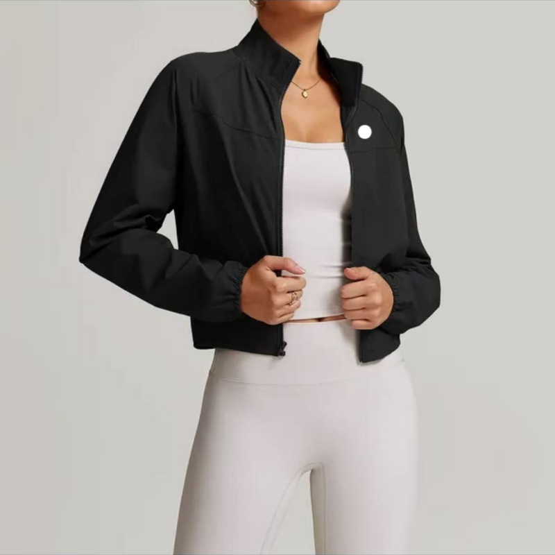 Women Jacket Yoga Workout Sports gym Coat Fitness Jackets Sports Quick Dry Activewear Top Solid Zip Up Sweatshirt Sportwear Sunscreen jacket