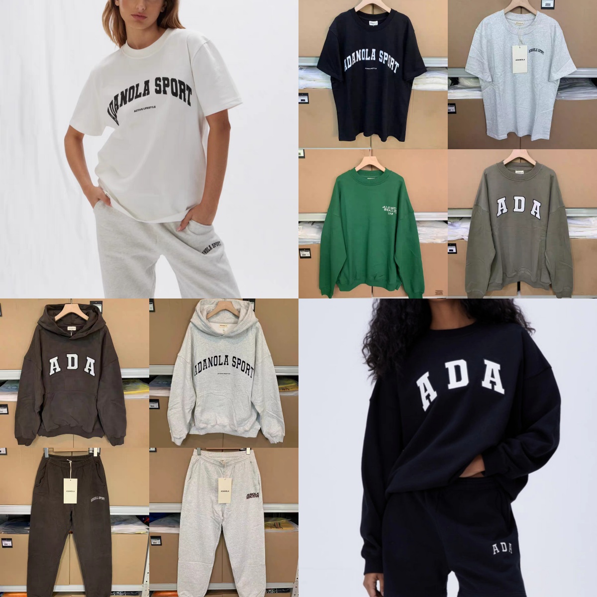 Adanola hoodie Loose Sport Embroidered Hoodies Designer t shirt Jogger women clothes lady sweaters letter printed Pullover Jumpers sweatshirt