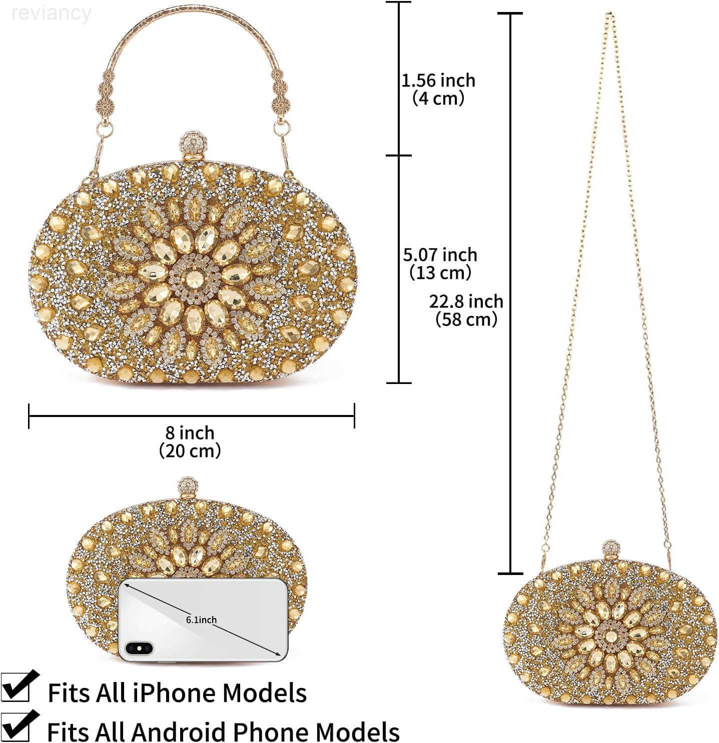 Womens Evening CluTCh Purses RhinESTone Bag Handbags For Weddings Formal Prom PartyW250908