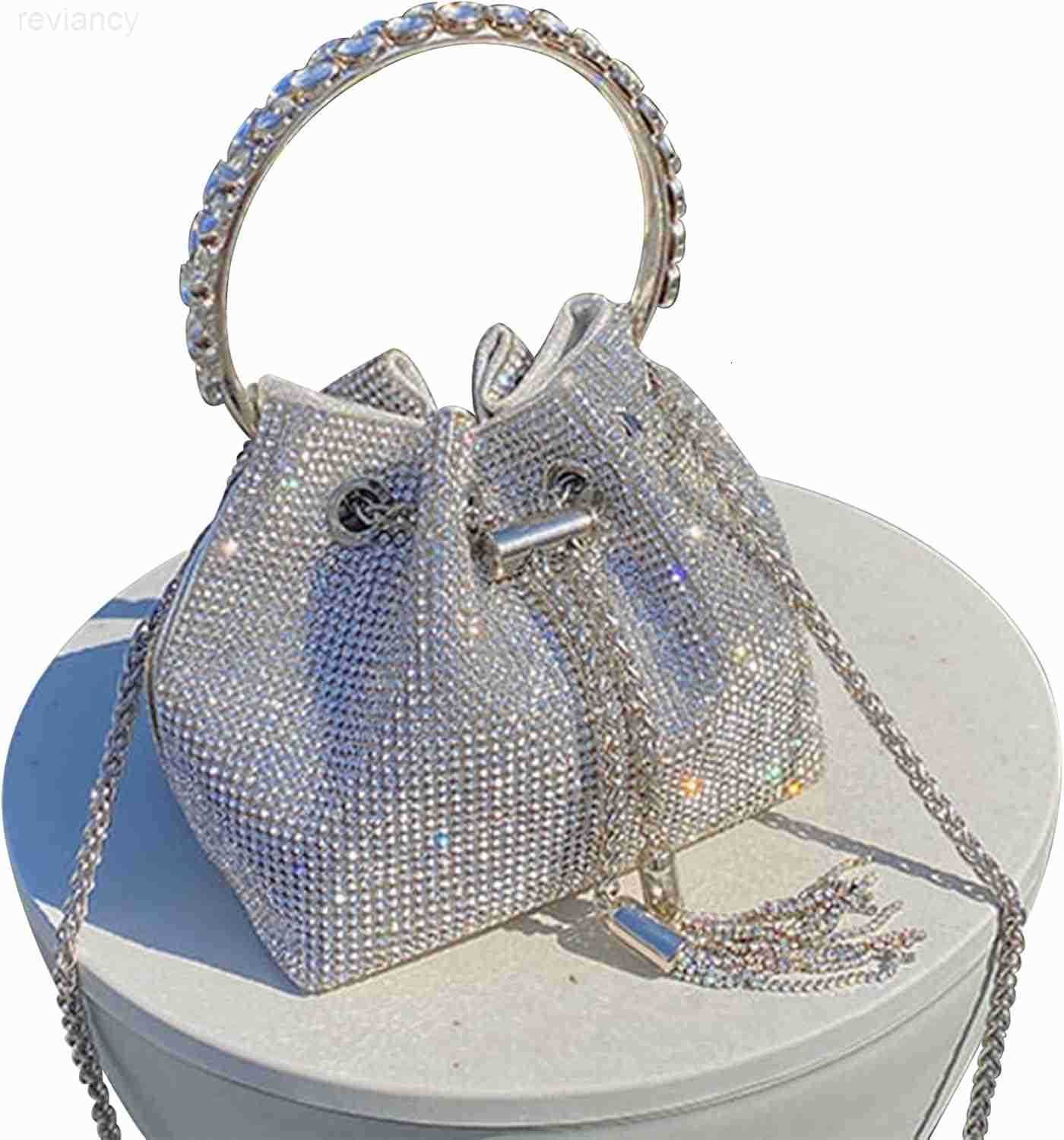 Evening Bag Bling Purse Sparkly Diamond Silver Clutch Purses for Women Party Club Wedding PromW250908