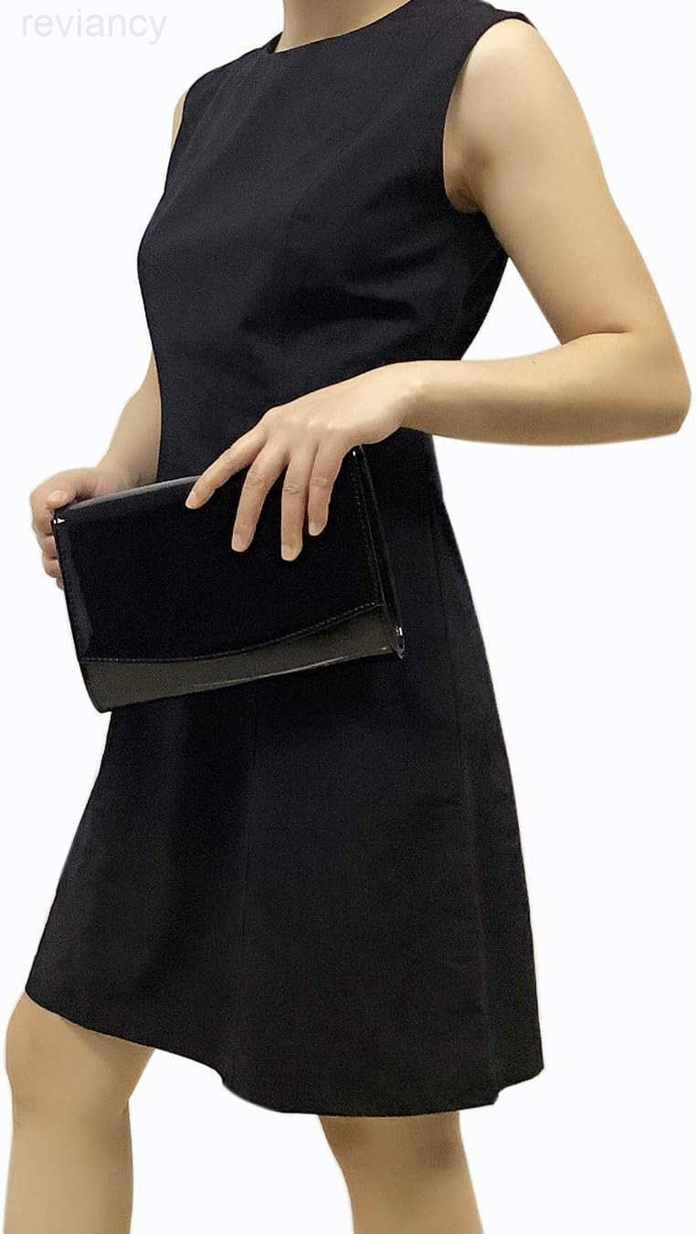 Patent Leather Flap Clutch Classic Elegant Evening Bag Chic Dress PurseW250908