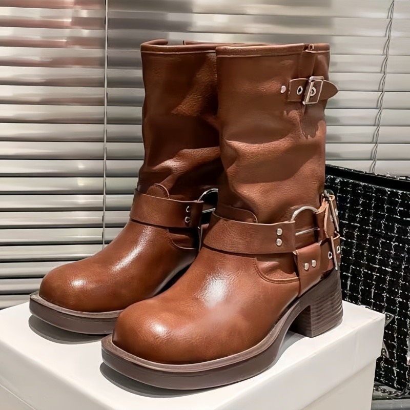 New fashion boots luxury designer shoes genuine leather letter high heels outdoor anti slip motorcycle boots formal banquet martin boots warm cowboy boots