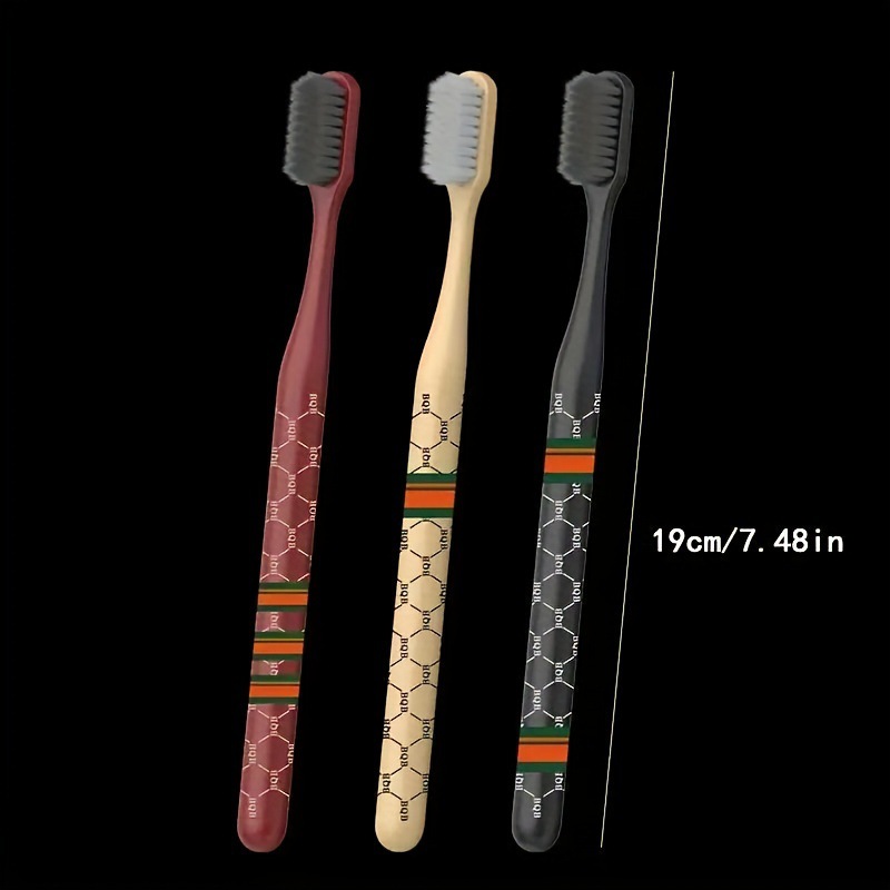 Light Luxury 6-piece Set Of Fine Thread Soft Fur Toothbrush Adult Household Suit Wide Head Travel High-grade Toothbursh Care 250711