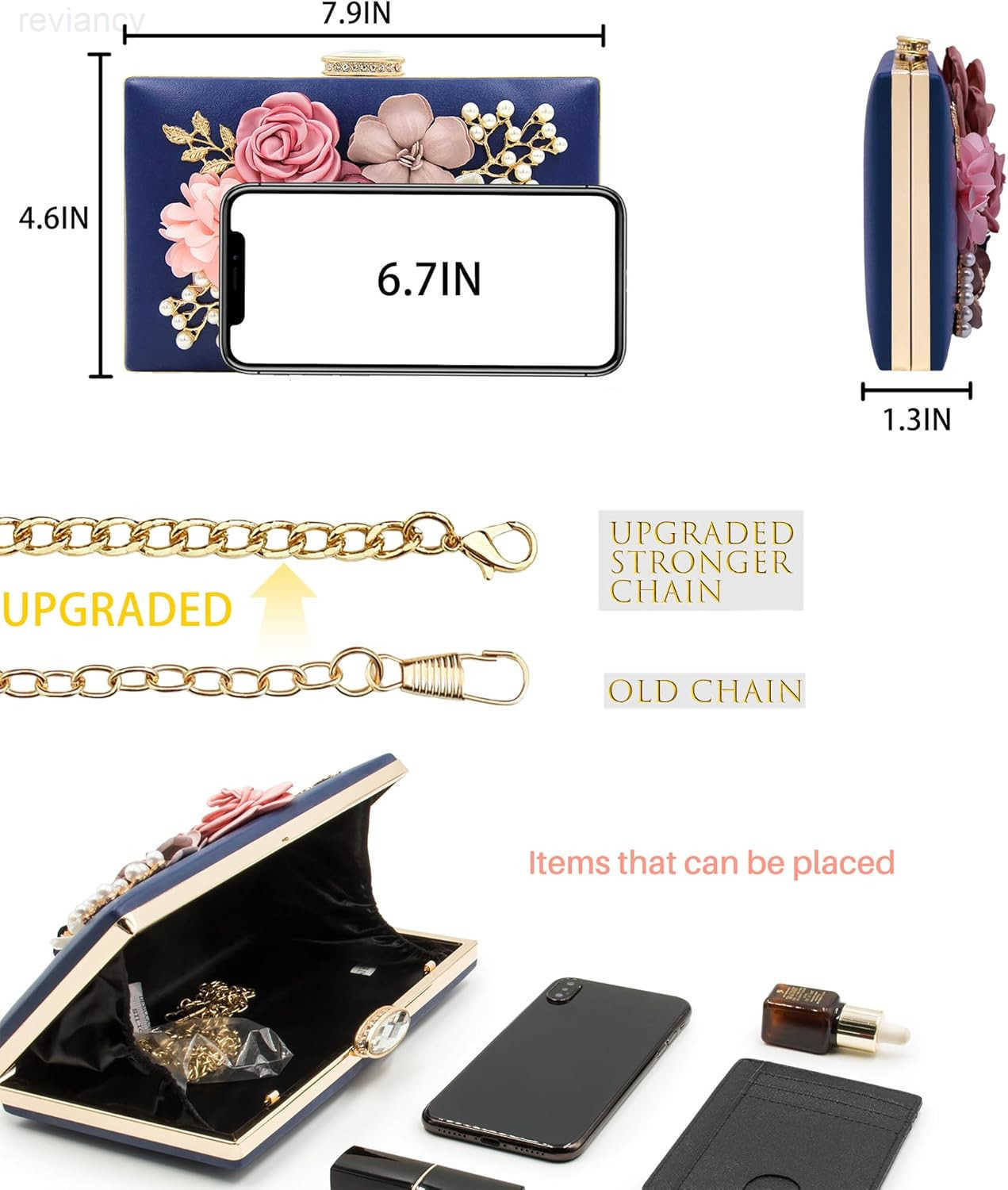 Evening Bag for Women Flower Wedding Evening Clutch Purse Bride Floral Clutch BagW250908