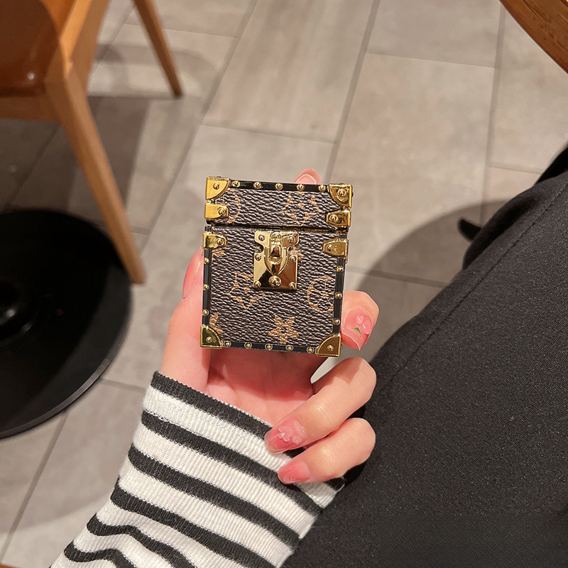 Protective 3 Presbyopia Suitable for Pro Wireless Bluetooth Apple Earphone Case Trendy Brand Leather Square 2nd 3rd Generation Silicone Pro2 High-end 