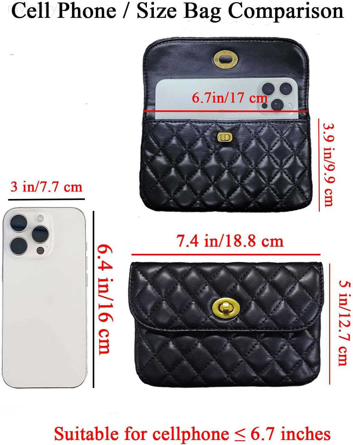 Bag for Women Crossbody Waist Purse Fanny Pack Fashion Evening Clutch Mini Handbag DetachableW250908