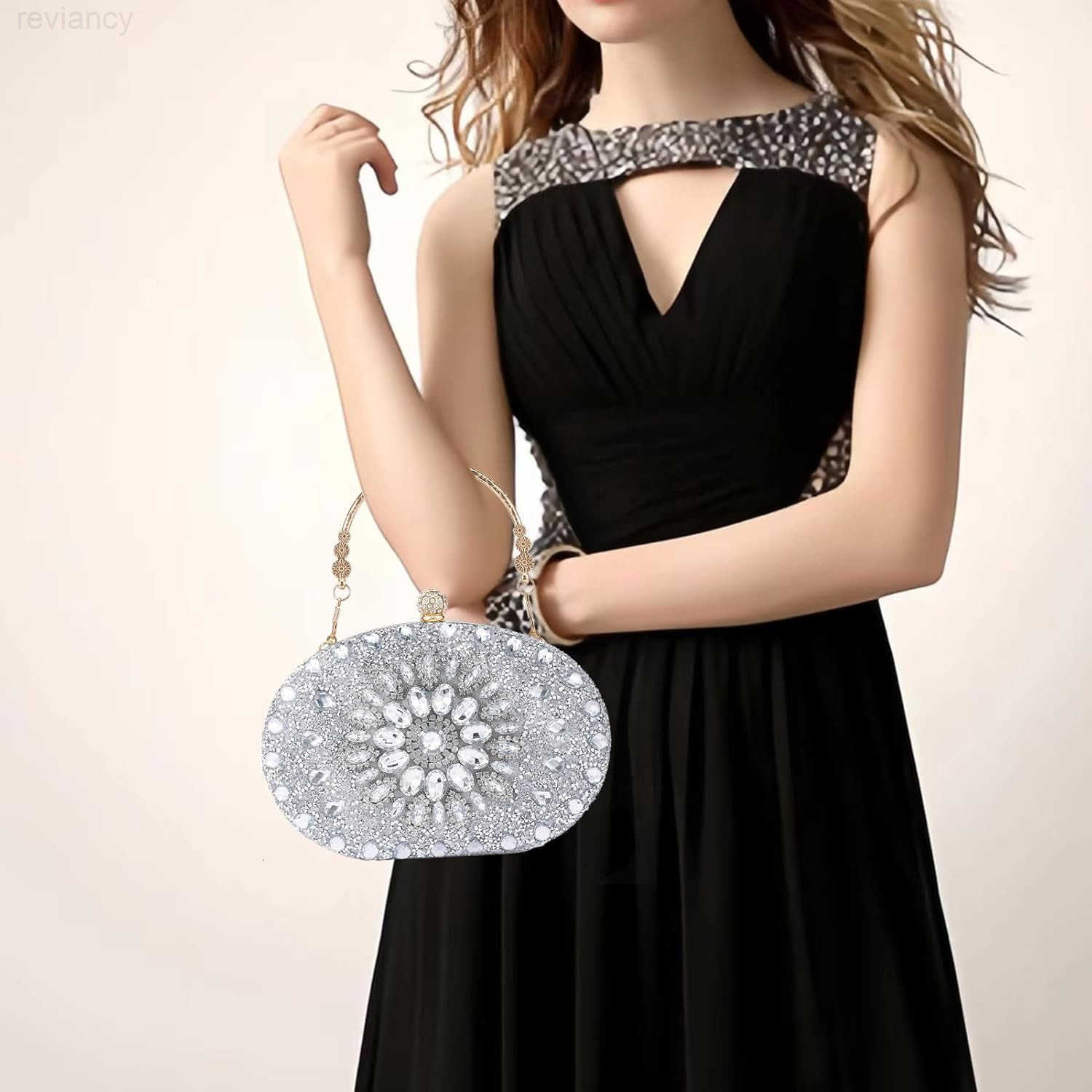 Womens Evening CluTCh Purses RhinESTone Bag Handbags For Weddings Formal Prom PartyW250908