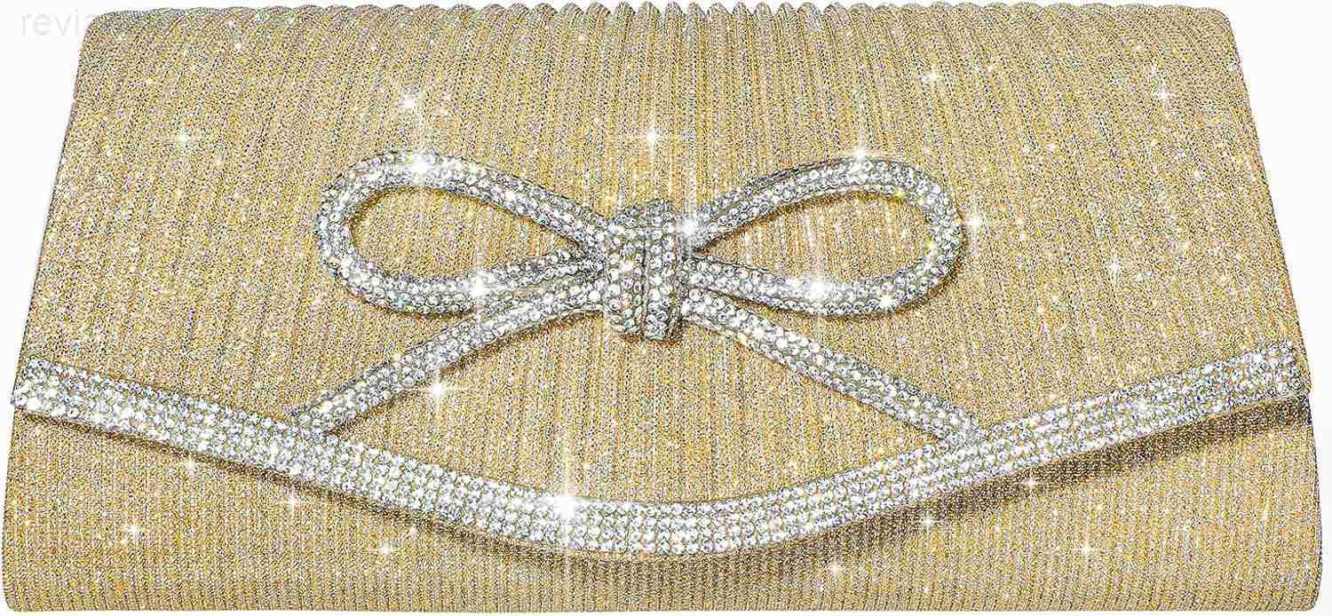 Women Evening Bag Clutch Rhinestone Envelope Party Handbag Bridal Prom PurseW250908