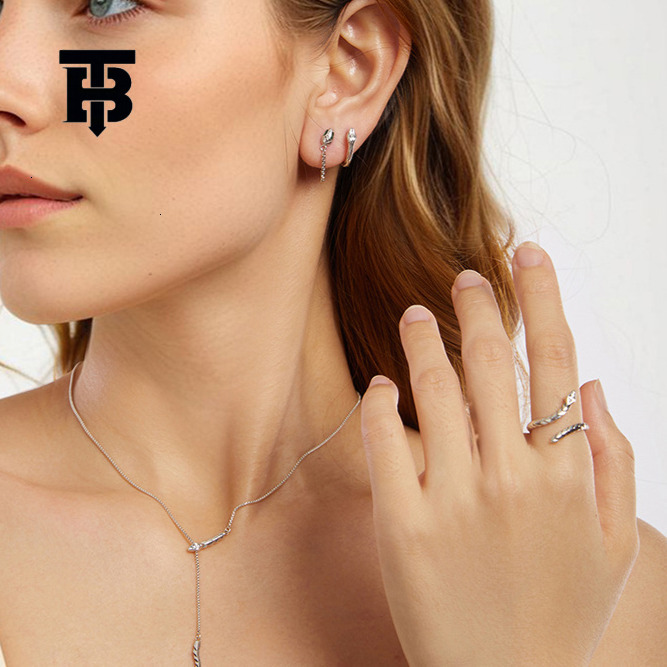 TB BHULAMTE Designer Luxury Original 925 Silver Retro Personalized Zodiac Snake Simple High End Jewelry Set Fashion Women's Accessories