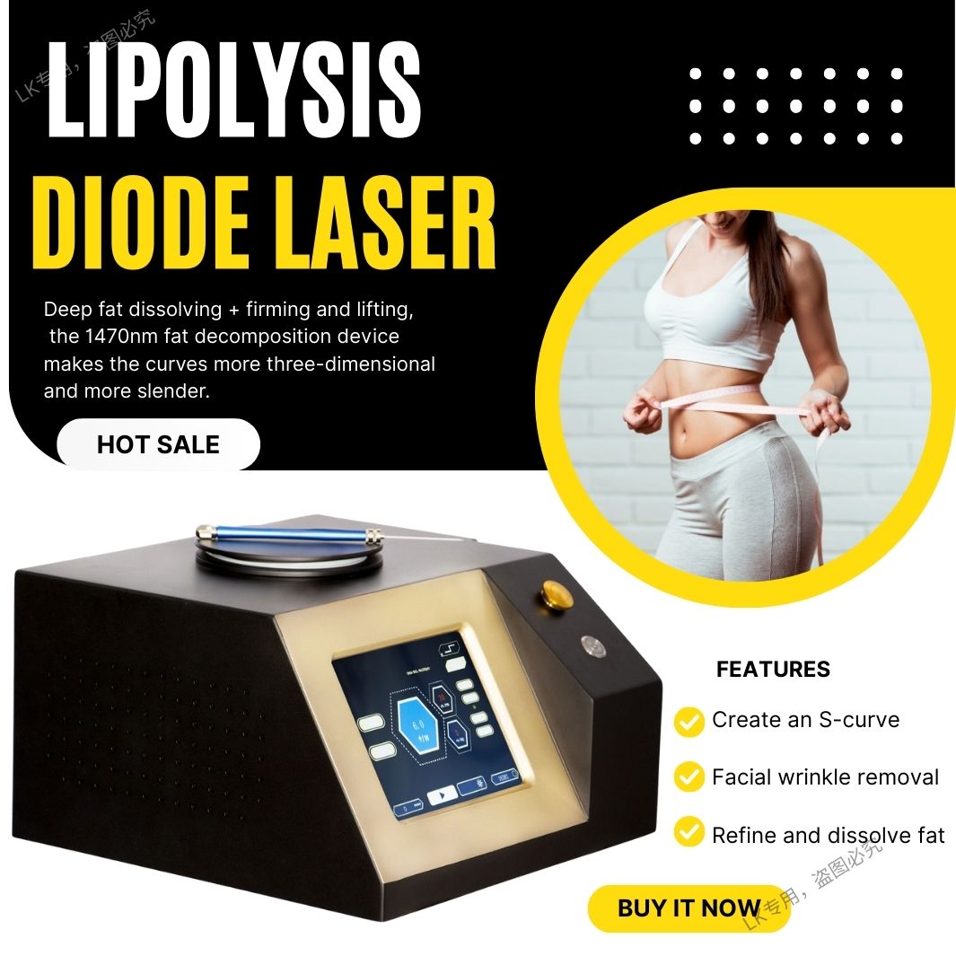 1470nm Diode Laser Lipolysis Machine For Body Slimming Fat Melting Stubborn Fat Removal Facial Tightening Beauty Salon Spa Equipment