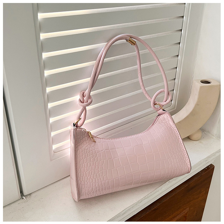 2025 New French Niche Design Women's Bag Top Handle Shoulder Bag Textured Versatile Underarm Bag