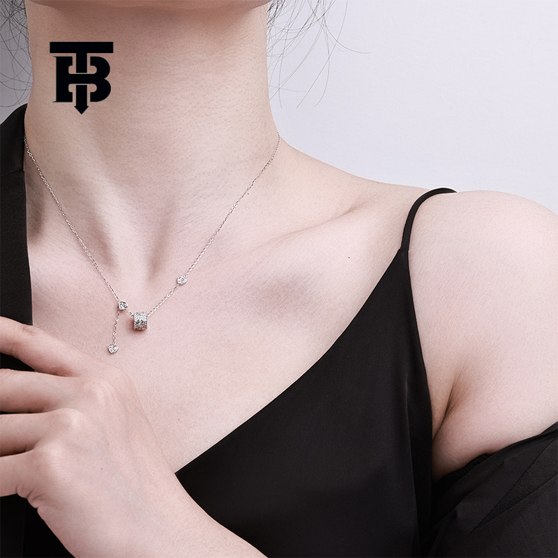 TB BHULAMTE Designer Luxury Niche Light Luxury High-end Pure Silver Necklace Versatile Clavicle Chain Non-fading Fashion Jewelry