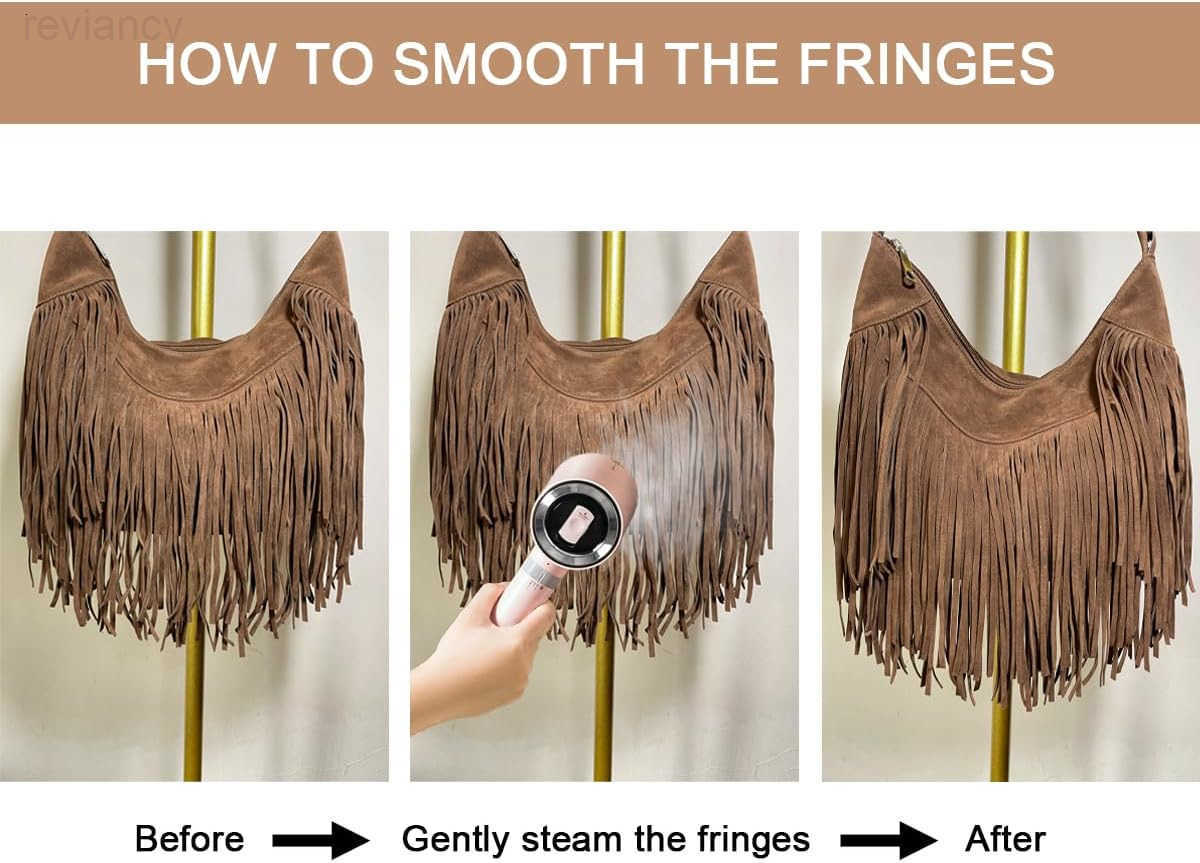 Fashion Women Fringe Hobo Bag Western Purse Shoulder Bag Vegan Suede Tassel Hippie Crossbody BagW250908