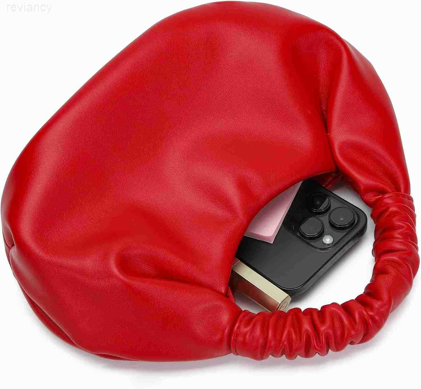 Mini Hobo Tote Bags for Women Soft Leather Clutch Purses for Women CloudShaped Top Handle BagsW250908