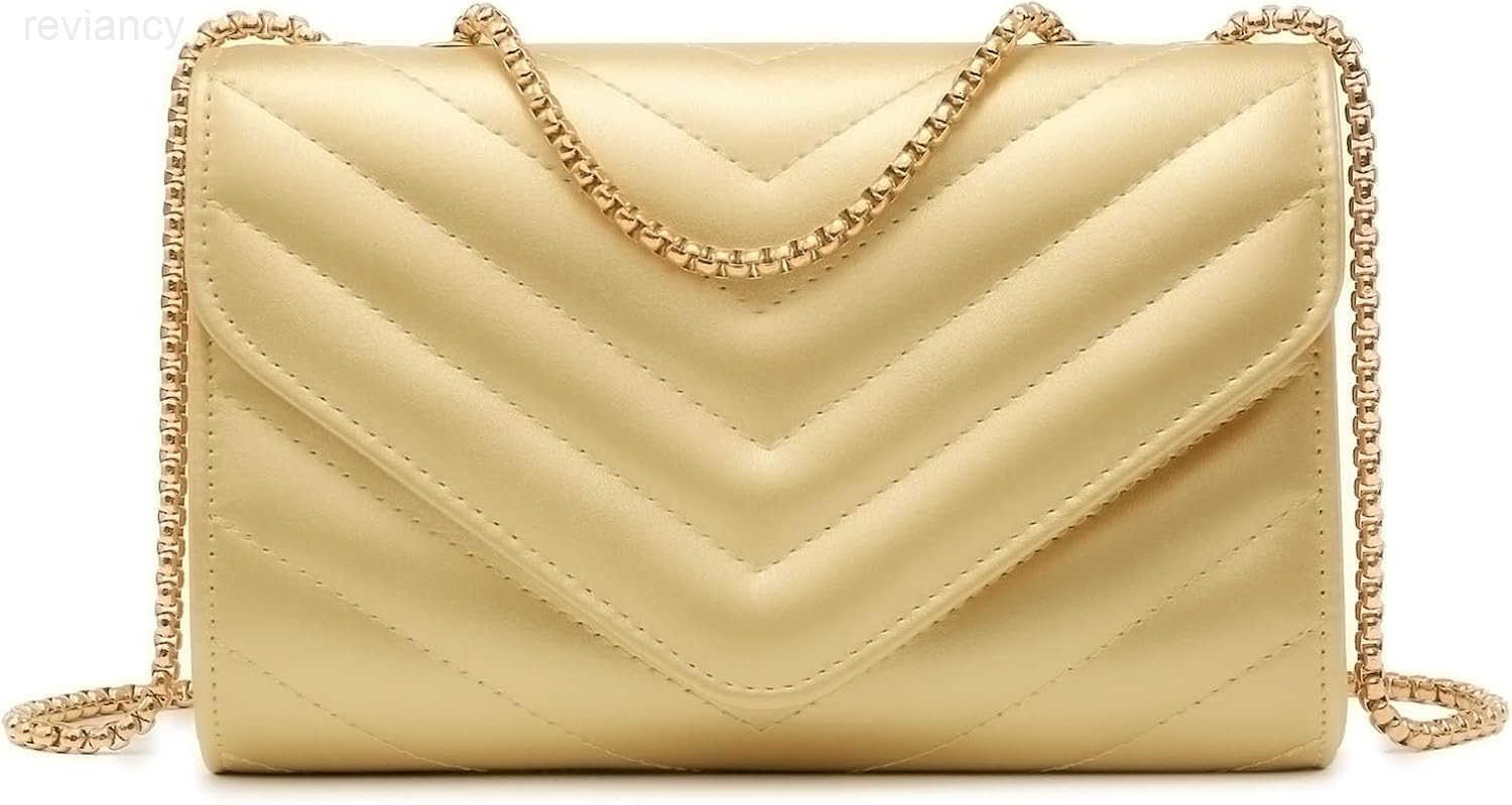 Women Small Quilted Crossbody Bags Stylish Designer Evening Bag Clutch Purses and Handbags with Chain Shoulder StrapW250908