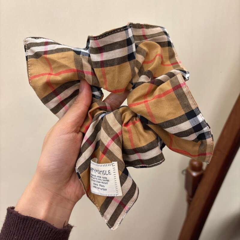 Sophisticated Patterned Scarf-Tied Hair Holders: Trendy Plaids & Comfortable Knots