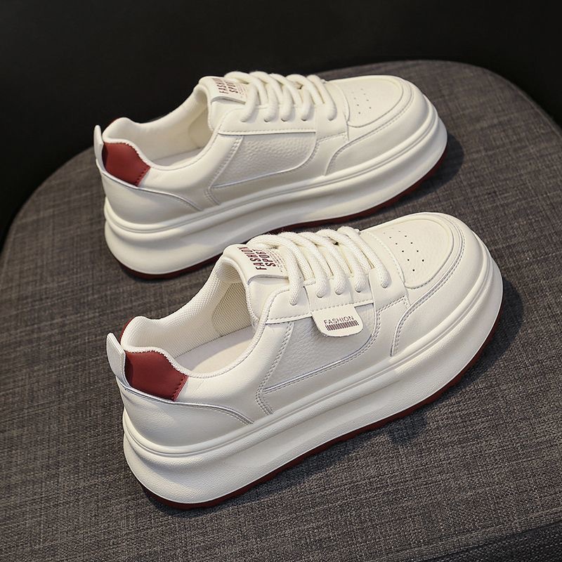 2025 New Summer Women's White Sneakers Korean Style Platform Shoes Breathable Mesh Height Increasing Casual Athletic Fashion Shoes