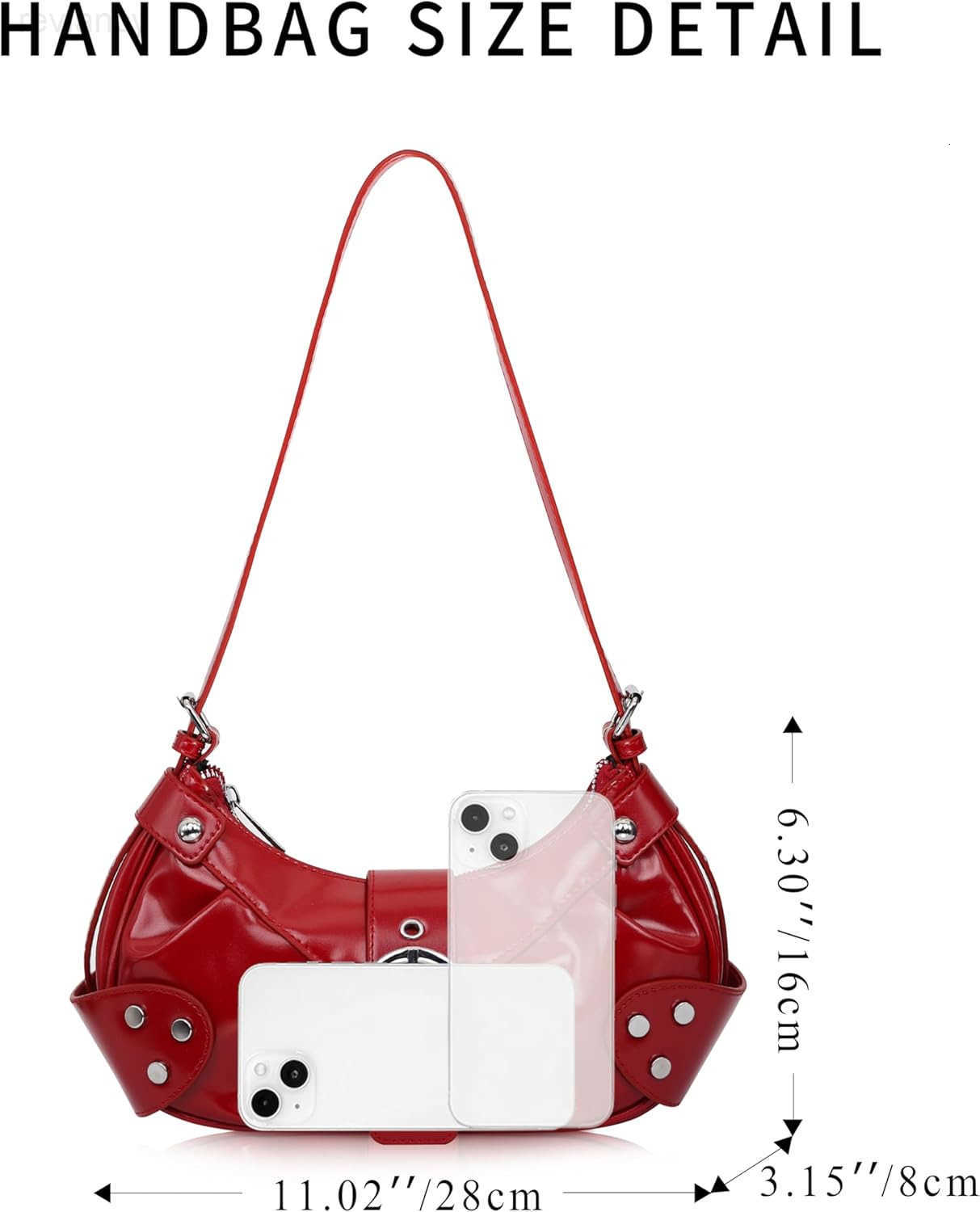 Shoulder Bag for Women PU Leather Purse Adjustable Strap Hobo Crossbody Handbag with Zipper ClosureW250908