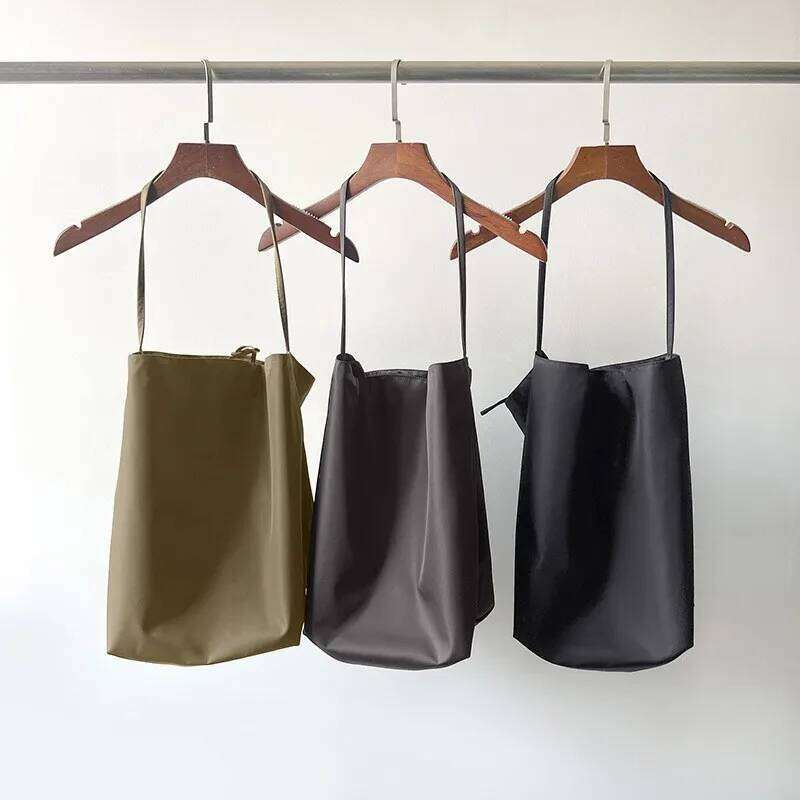Nylon Tote Large Capacity Soft Bag Body, Open Strap, Single Shoulder Bag, Commuting Style 20250805