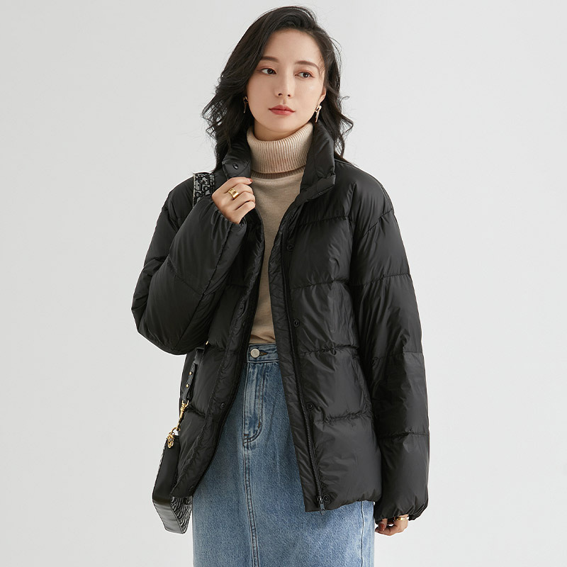 Solid Thicken Women Cotton Coat Long Sleeve Stand Collar Zipper Pocket Drawstring Female Coats 2023 Winter Casual Lady Outwer 231222