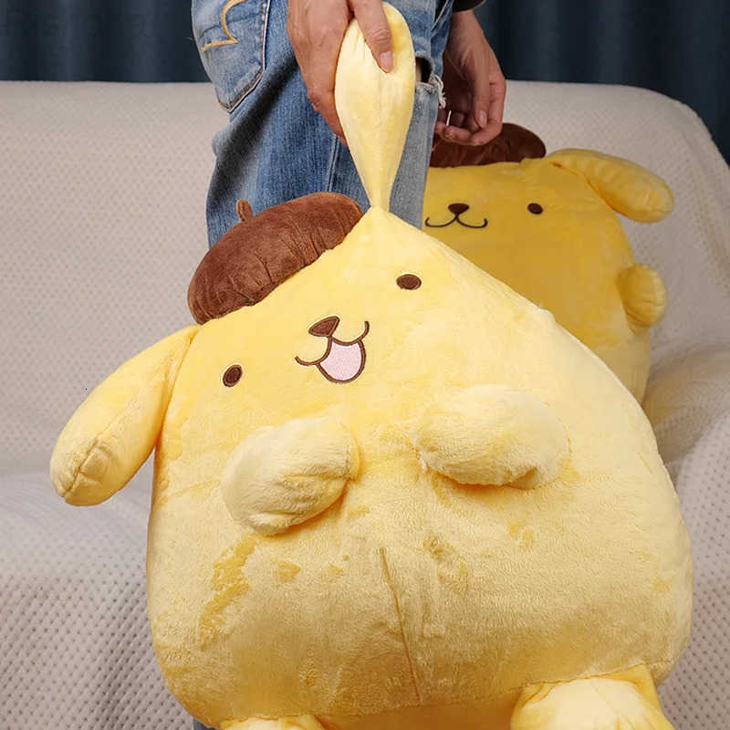 Sanrio 4050cm Pompompurin Stuffed Plush Toys Big Size Lovely Pillow Gift Kids Super Soft Pom Purin Plushie Doll Room Decor L250908