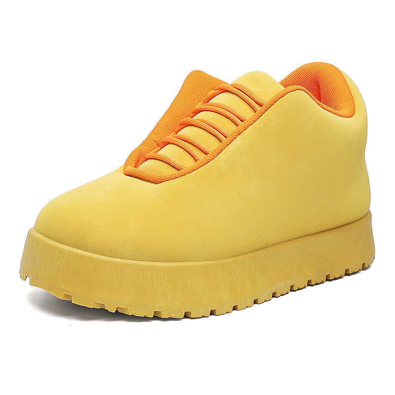 Chunky Sneaker Men Designer Winter Warm Boots Fashion Casual Microfiber Leather Upper Height Increased Flat Platform Board Shoes M250908