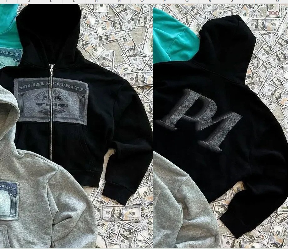Designer hoodie 0609 American style new hoodie PI cool top zipper Y2K cardigan jacket hoodie sportswear casual loose long sleeved Men's Hoodies &