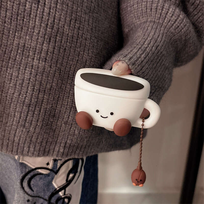 DHgargets Jellycat 3D Smiley Face Coffee Cup Compatible with 4/3 Earphone Protective Case Cover 2 Pro Third Generation Creative - view 4