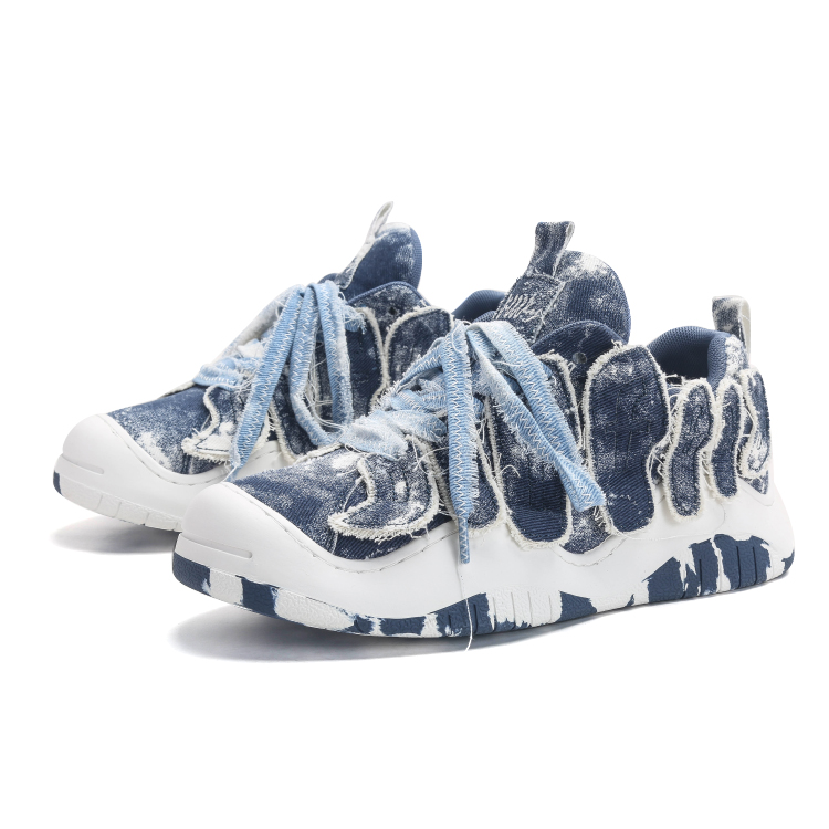 Artisanal Style Mismatched Pattern Durable Board Shoes designer shoes sneakers casual shoes