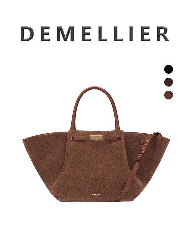 2025 In-stock Demellie wing bag suede velvet large-capacity commuter tote bag shoulder bag handbag