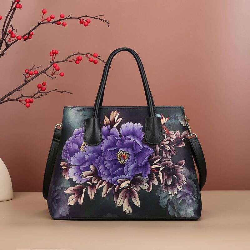 Capacity Shoulder Crossbody Handbag Cheongsam Fashion Women's Vintage Classical Large Bag