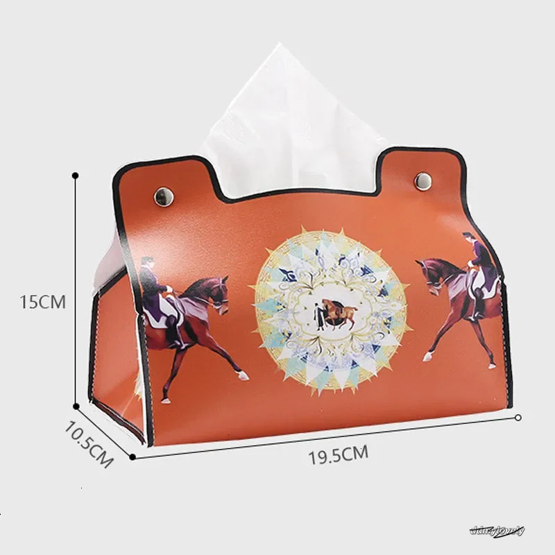 Leather Tissue Box European Retro Style Waterproof Napkin Holder Bathroom Car Living Room Coffee Table Universal Storage 250711 ddmylovely ddmylovely