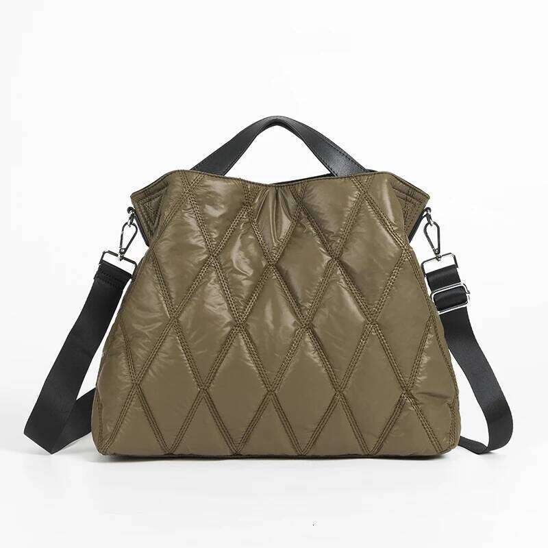 Casual Padded Large Capacity Tote Women Handbags Designer Lingge Quilted Shoulder Bags Nylon Sapce Cotton Crossbody Bag