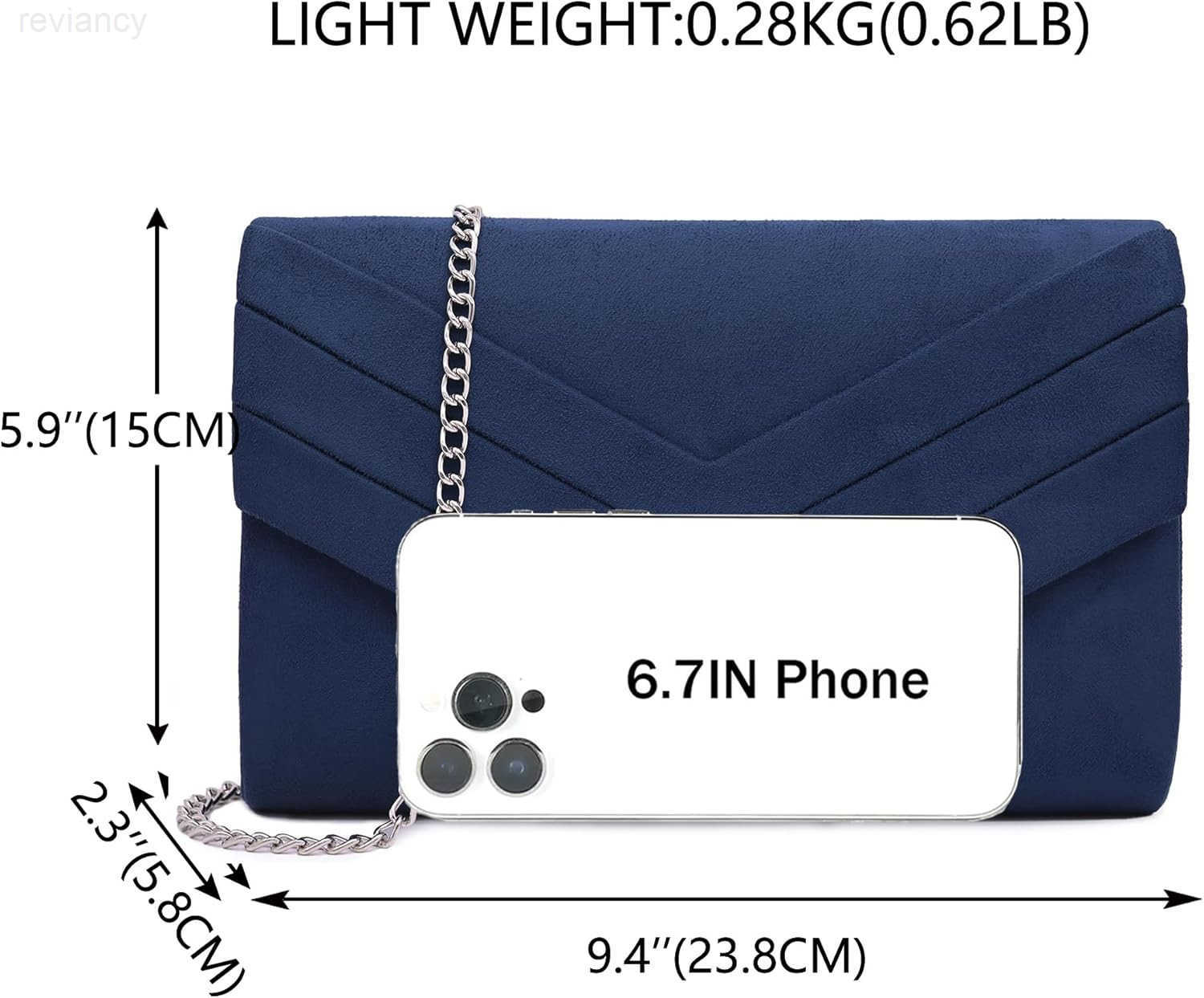 Evening Bag for Women Suede Envelope Evening Purses Crossbody Shoulder Clutch BagW250908