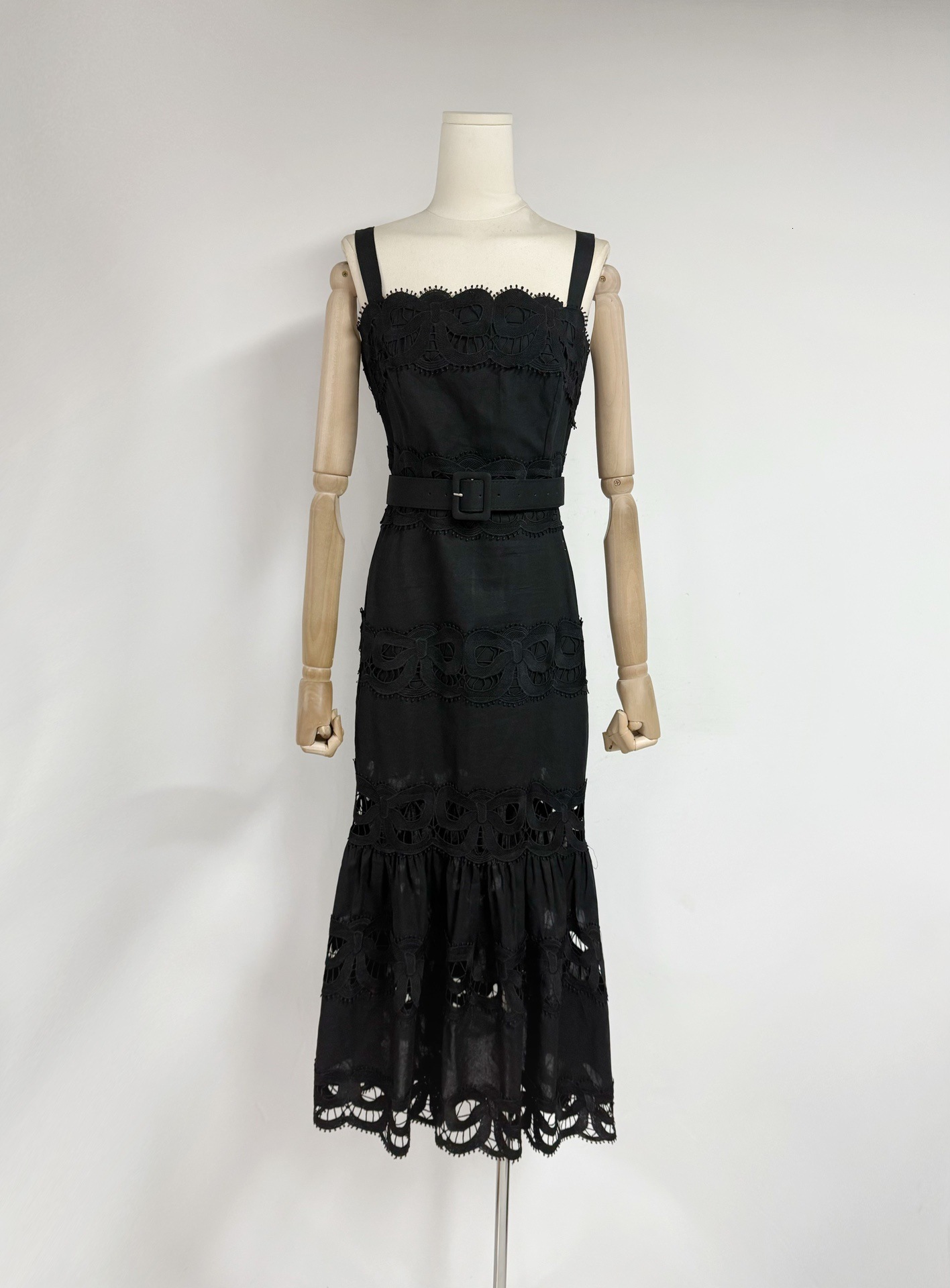 Summer New Vacation Style French Fashion Elegant Design WaistSlimming Strap Dress 210423