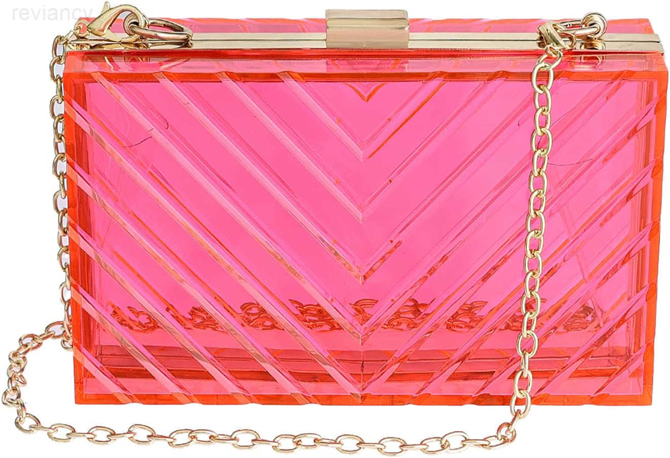 Clear Purses For Women Acrylic Clear Clutch Bag Stadium ApprovedW250908