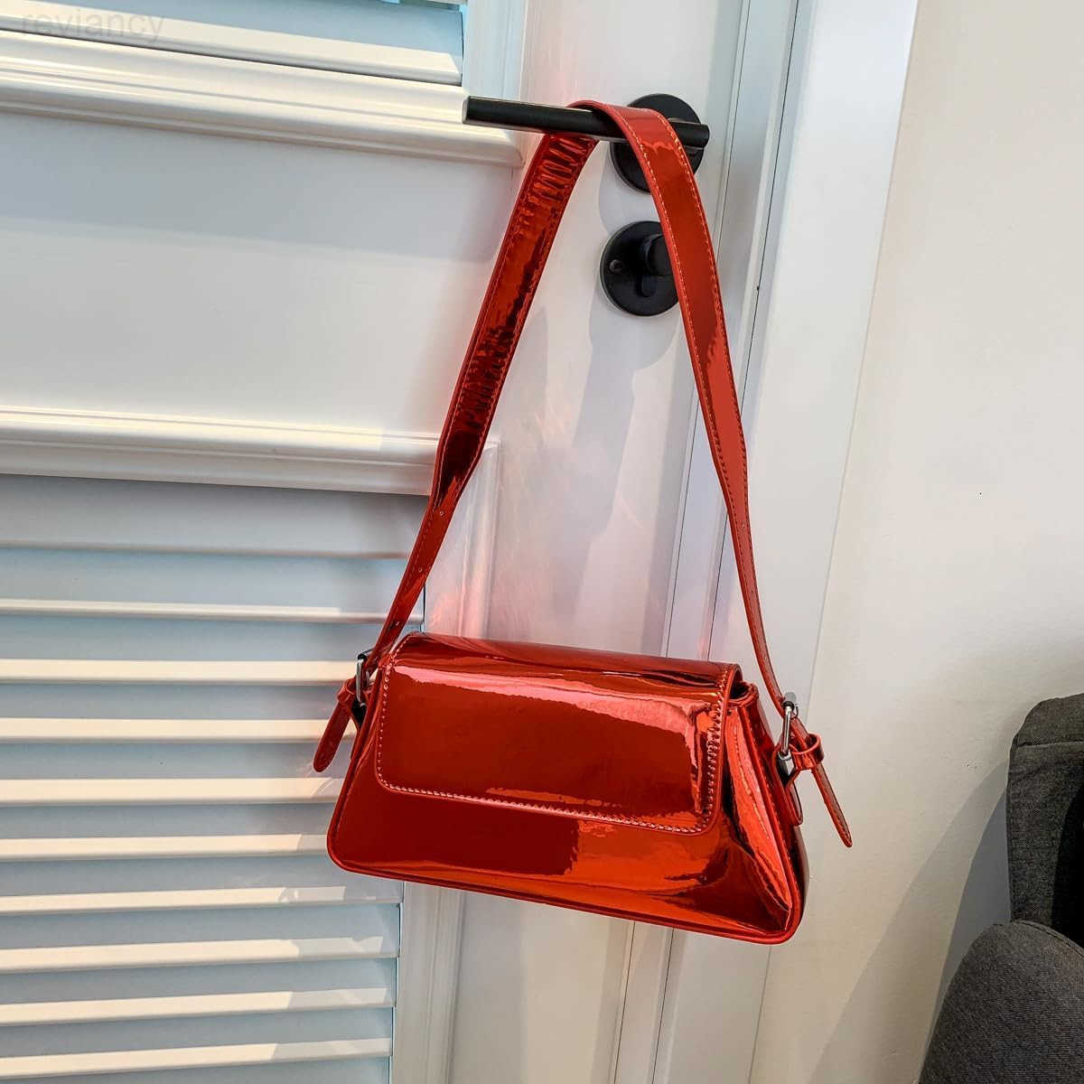 Evening Bag for Women Y2K Silver Leather Shoulder Bags Sparkle Purse for Prom Wedding PartyW250908