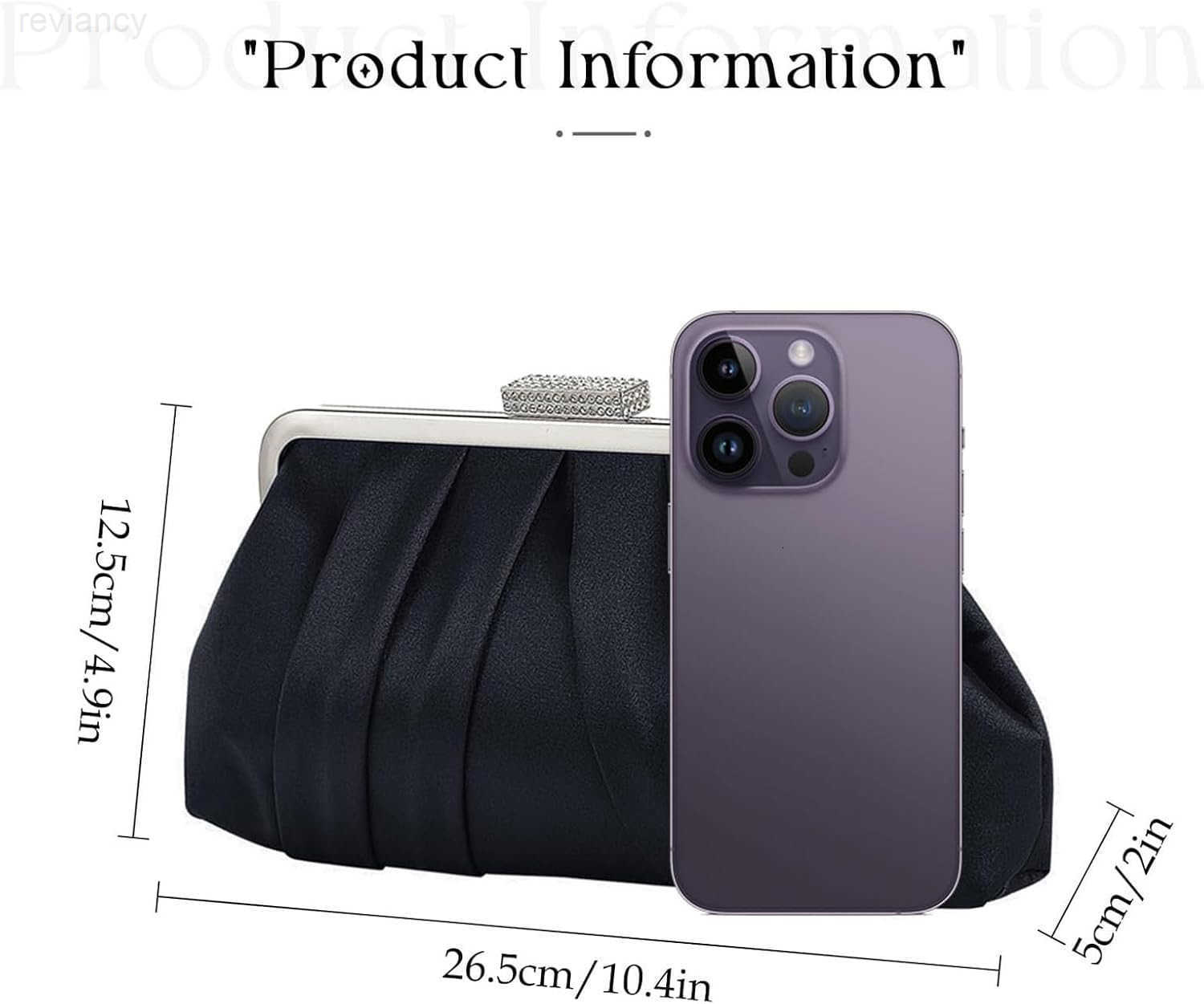 Women Elegant Pleated Clutch Bag Ruched Purse with Metal Chain Dressy Crossbody Shoulder Bag for Weddings GalasW250908