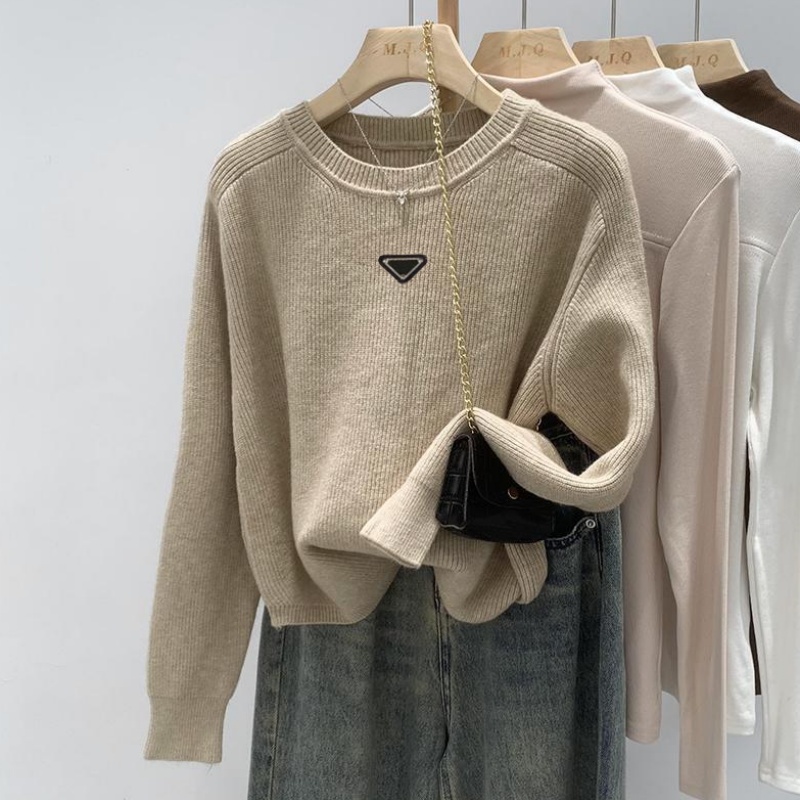 2025 Luxury Winter Designer Womens Sweaters Clothes Long Sleeve Woman Knits Round Embroidered Brand Top Womens Knitwear Top Clothing Asian Size S-3XL