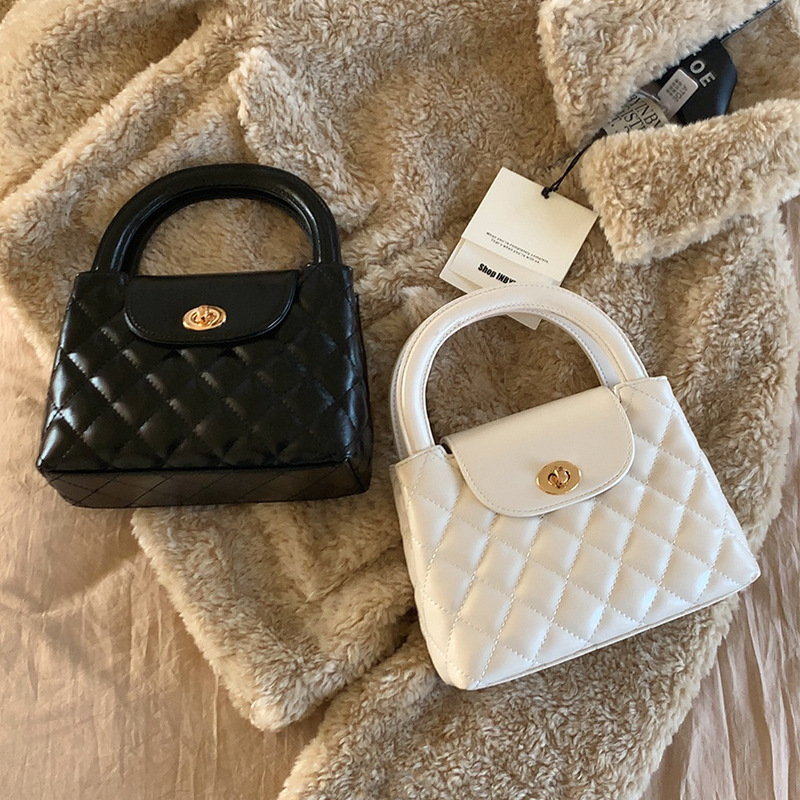 Fashion Bag 2025 Quilted Handbag for Women Rich Lady Style Luxury Top Handle Crossbody Bag Elegant Shoulder Bag Free Shipping