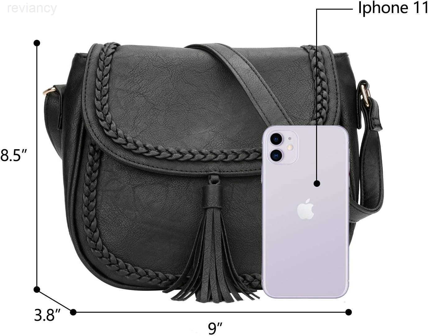 Casual Flap Saddle Crossbody Bags for Women Purses and Handbags with TasselW250908