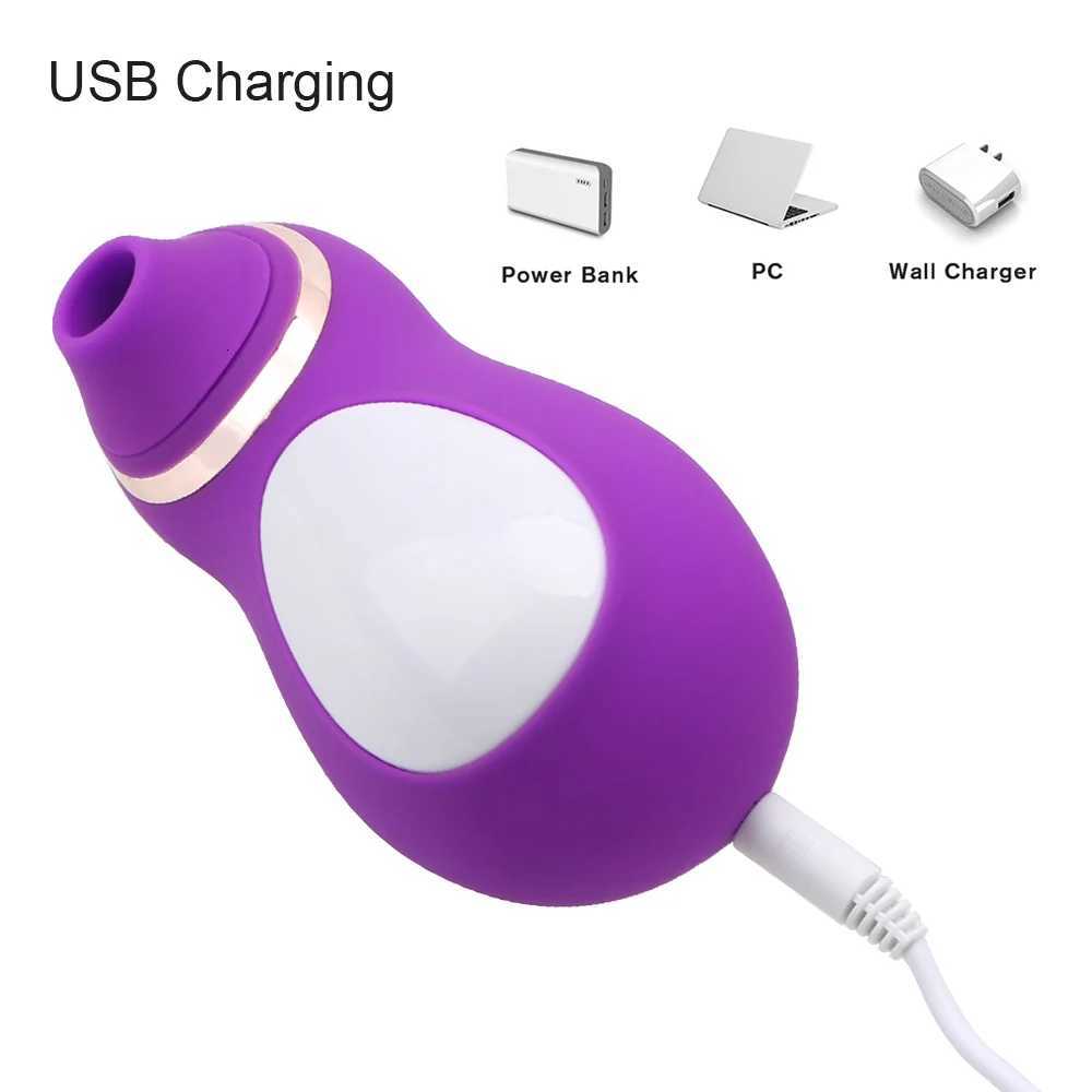 Penguin Egg Vibrating 10 Speeds Clitoral Sucking Vibrator G spot Clitoris Stimulator Tongue Licking Sex Toys for CouplesXJ250908
