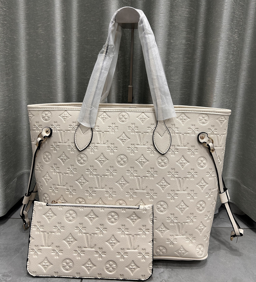 2025 Designer Bag 2pcs Set Embossed Flower Women Crossbody Handbag Shoulder Bags Fashion Composite Ladys Clutch Tote Bag shopping Female Coin Purse wallet