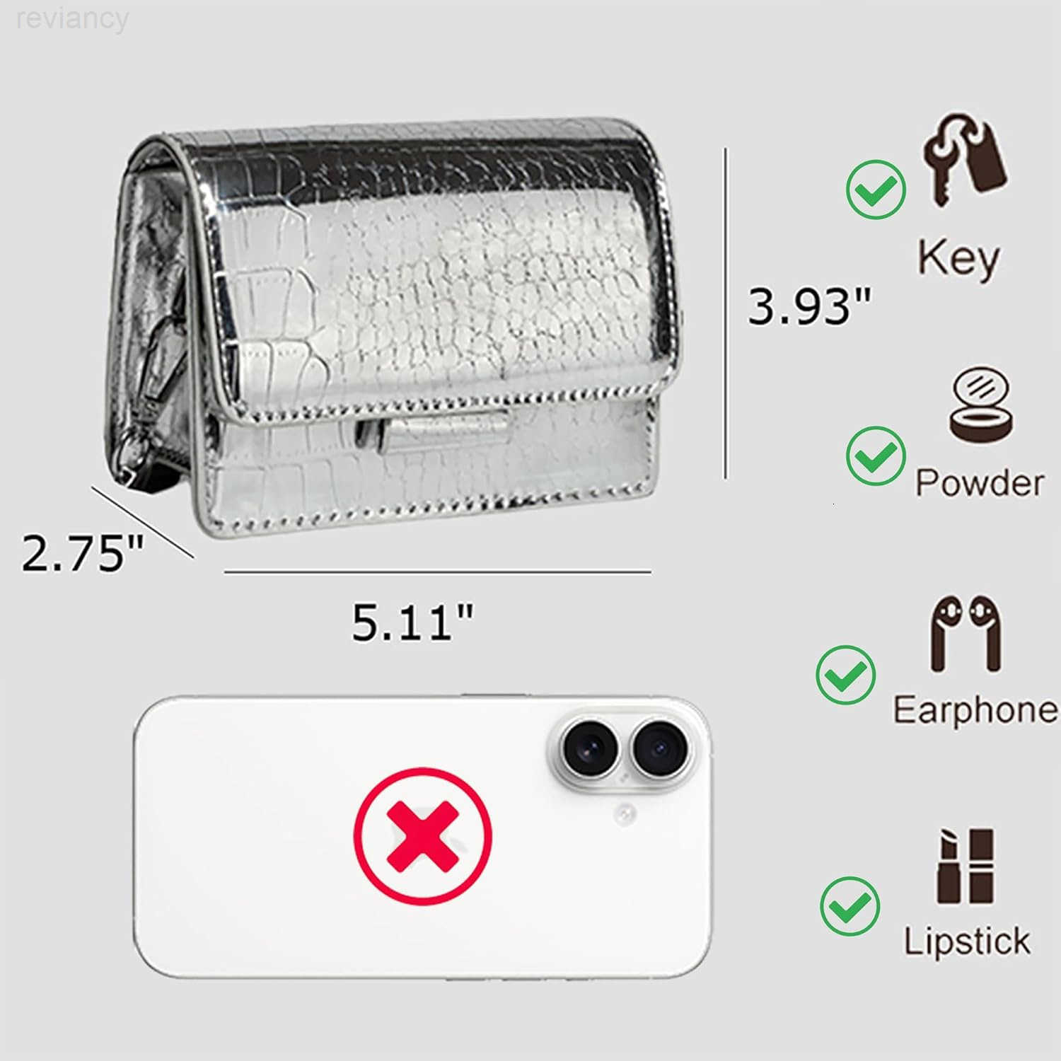 Leathe Mini Crossbody Bags for Womens Y2k Mini Square Purse with Chain Strap Fashion Women Small Evening BagsW250908