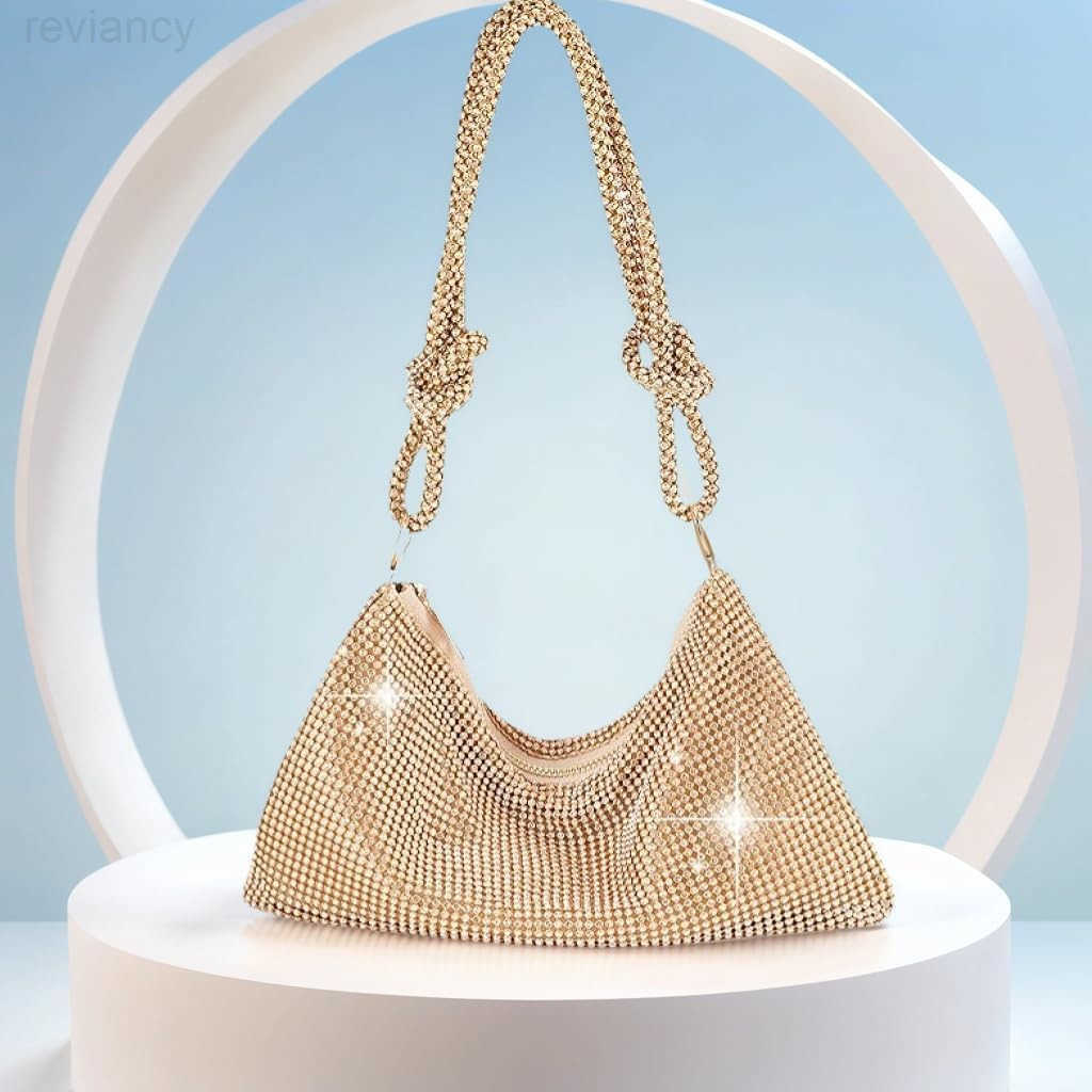 Women Gold Clutch Rhinestone Gold Purse WeddingEvening Clutch Purses For Women 10204669W250908